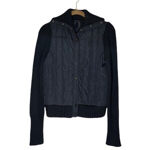 🌻 BCBG MaxaZaria Puffer Jacket with knit Sleeves. Size Small